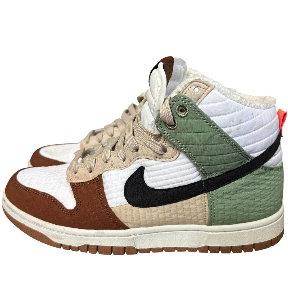 Nike Dunk High LX Next Nature Summit Women's Sz 7.5 White Black Green DN9909-100